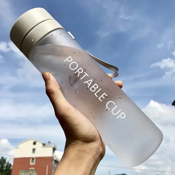 800ml/600ml Large Capacity Sports Fruit Lemon Juice Drinking Bottle Infuser Clear Portable Plastic Water Bottle 2