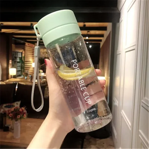 800ml/600ml Large Capacity Sports Fruit Lemon Juice Drinking Bottle Infuser Clear Portable Plastic Water Bottle 6