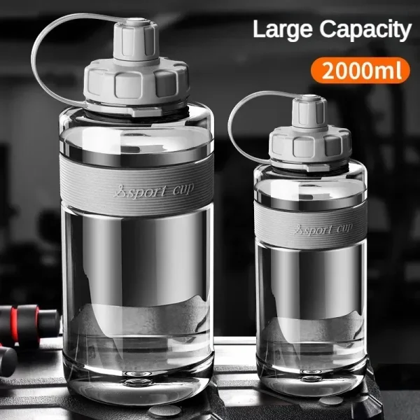 2 Liter Big Water Bottle with Straw 2L/1.5L/1L/0.6L Large Capacity School Gym Sports Drinking Bottles BPA Free Fitness 3