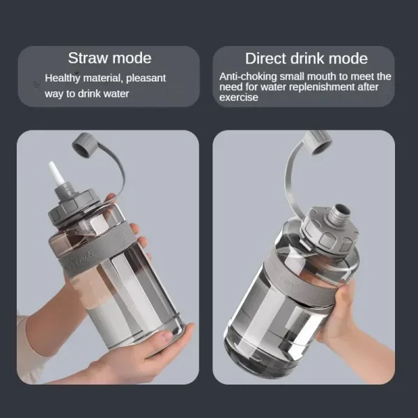 2 Liter Big Water Bottle with Straw 2L/1.5L/1L/0.6L Large Capacity School Gym Sports Drinking Bottles BPA Free Fitness 4