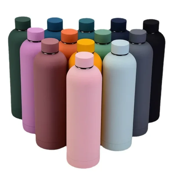 500/750/1000ml Double Wall Stainless Steel Vacuum Cup Water Bottle Thermos Bottle Keep Hot and Cold Insulated Vacuum Flask Sport 6