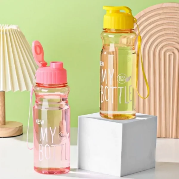 Gift Plastic Water Bottle Large Capacity Sports Kettle Wholesale Transparent Cold Water Cup Outdoor Portable 650ml 2