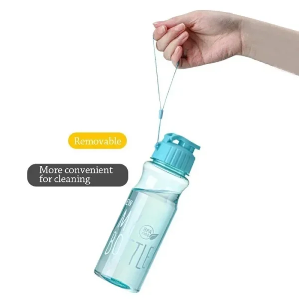 Gift Plastic Water Bottle Large Capacity Sports Kettle Wholesale Transparent Cold Water Cup Outdoor Portable 650ml 4