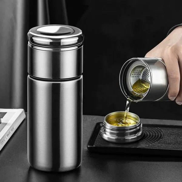 300ml/420ml Double Stainless Steel 304 Tea Vacuum Flask With Filter Leak-Proof Business Style Thermos Mug Thermal Bottle Tumbler 1