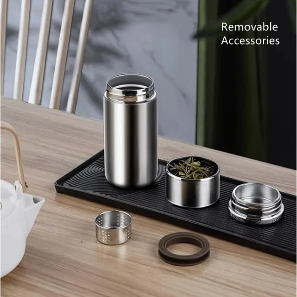 300ml/420ml Double Stainless Steel 304 Tea Vacuum Flask With Filter Leak-Proof Business Style Thermos Mug Thermal Bottle Tumbler 2