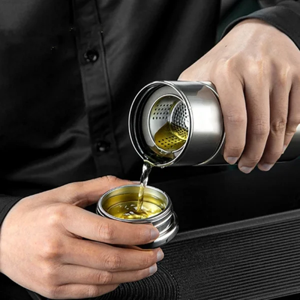 300ml/420ml Double Stainless Steel 304 Tea Vacuum Flask With Filter Leak-Proof Business Style Thermos Mug Thermal Bottle Tumbler 4