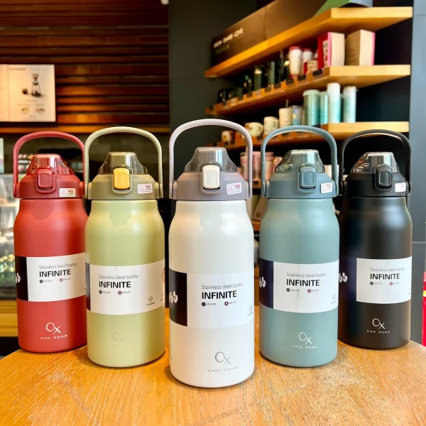 1.3L/1.7L Large Capacity Thermo Bottle Outdoor Mug Stainless Steel Thermos Water Bottle Portable Vaccum Flask Cold and Hot Tumbl 3