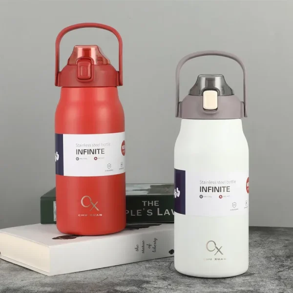 1.3L/1.7L Large Capacity Thermo Bottle Outdoor Mug Stainless Steel Thermos Water Bottle Portable Vaccum Flask Cold and Hot Tumbl 4