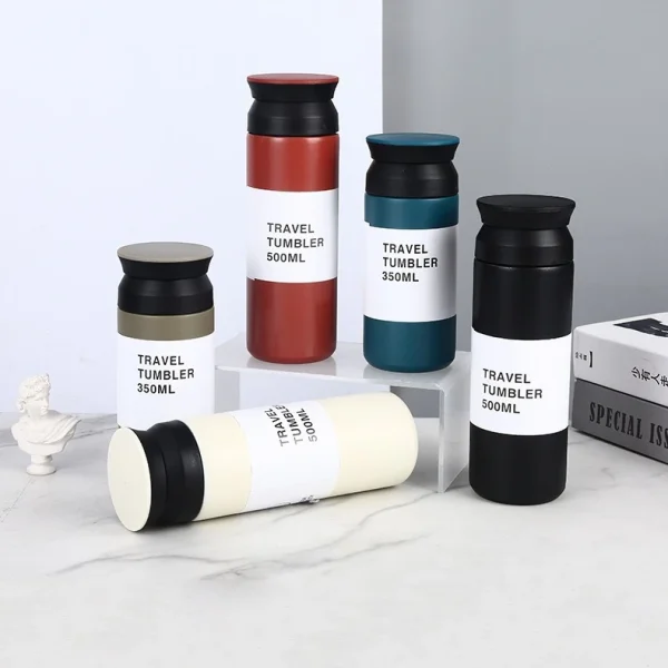 500ml Stainless Steel Thermos Cups Coffee Mug Insulated Water Bottle Thermal Tumbler Portable Vacuum Flask Portable Travel Mugs 1
