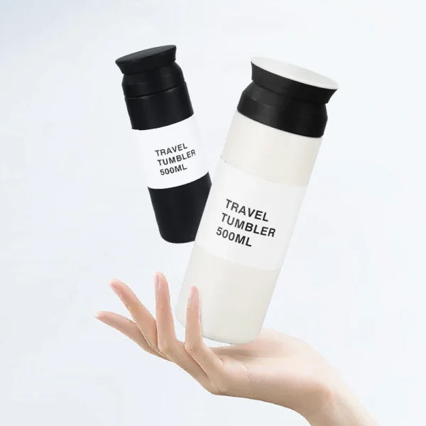 500ml Stainless Steel Thermos Cups Coffee Mug Insulated Water Bottle Thermal Tumbler Portable Vacuum Flask Portable Travel Mugs 2