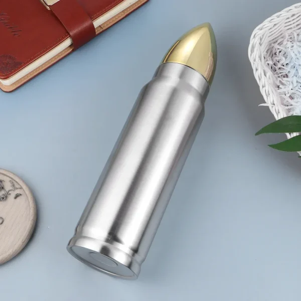 Creative 304 Stainless Steel Bullet Cup Thermos Outdoor Sports Water Bottle Military Vacuum Shell Insulated Flask Thermal Kettle 2