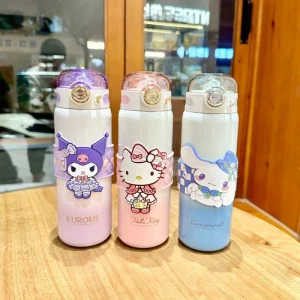 500ml Cartoon kitten Vacuum Thermos Cup Stainless Steel Insulated Bottle with Lifting Rope Portable Outdoor Drinking Water Cup 1