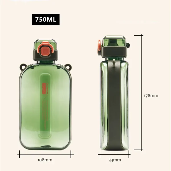 750ml Fashion Plastic Water Bottle With Strap Eco-Friendly Portable Creative Durable Outdoor Sport Drinking Bottle 6