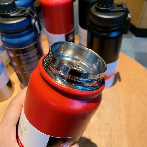 600ML 800ML 1000ML Outdoor Thermos Kettle Water Bottle with Tea Filter 304 Stainless Steel Thermal Cup Leak-proof Flask Sports 3