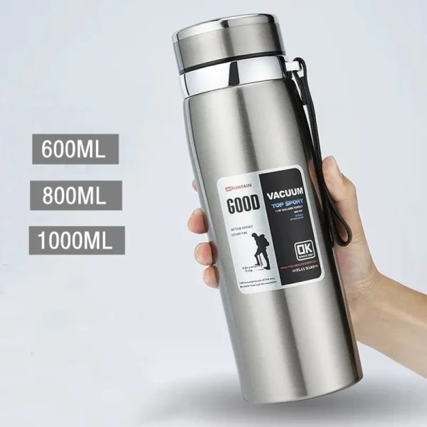 600ML/800ML/1000ML Double Stainless Steel 316 Thermal Flask With Filter Portable Coffee Tea Thermal Bottle Travel Tumbler 1