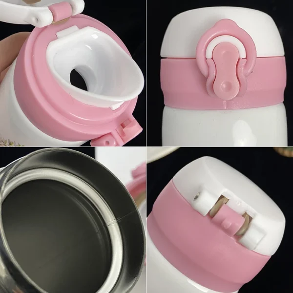 Cute Unicorn Vacuum Flasks Bouncing Lid Vacuum Cup Stainless Steel Thermal Insulation Water Bottle Portable Drinkware 4