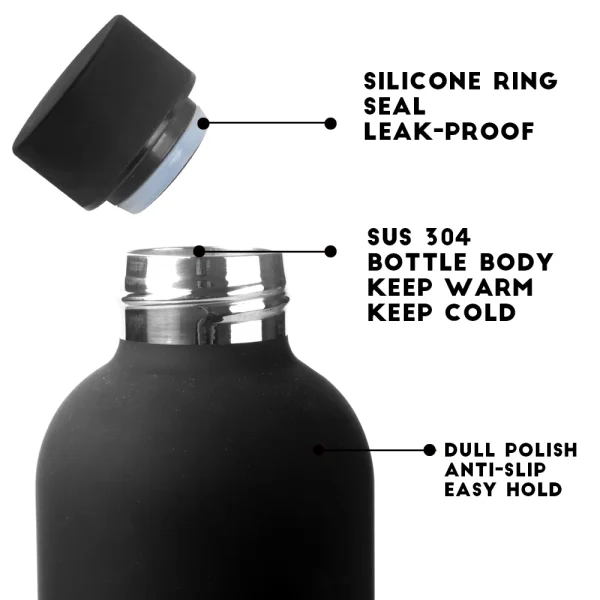 Thermos Bottle Stainless Steel Thermal Water Bottle Cup Thermal Coffee Mug Insulated Vacuum Tumbler Rubber Paint Sports Kettle 2