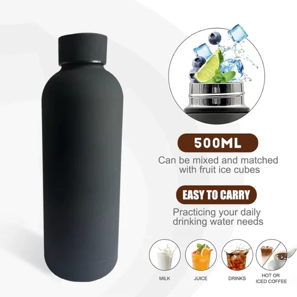 Thermos Bottle Stainless Steel Thermal Water Bottle Cup Thermal Coffee Mug Insulated Vacuum Tumbler Rubber Paint Sports Kettle 4