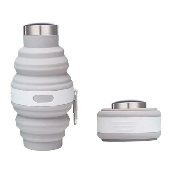 Reusable 475ml Collapsible Water Bottles Retractable Silicone Hiking Cups Portable with Carabiner Folding Drink Cups Coffee 4