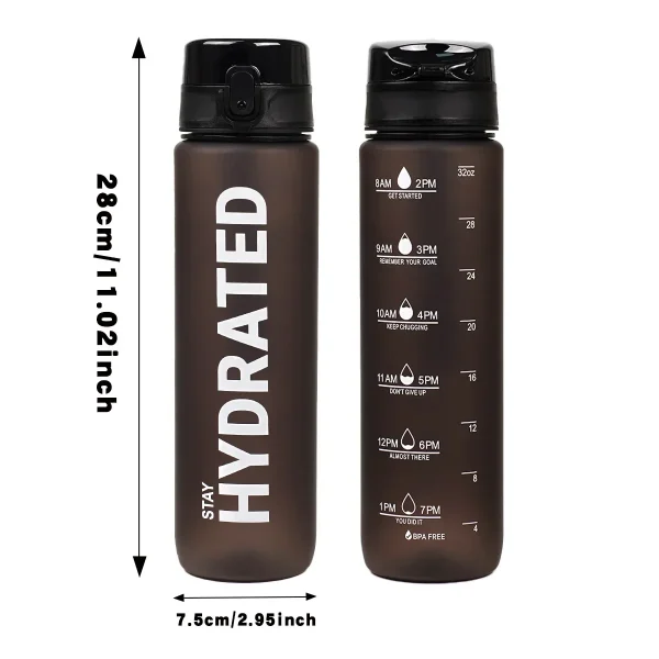 32oz Water Bottle Motivational Sport Water Bottle Leakproof Drinking Bottles Outdoor Sports Travel Kettle Drinking Water Bottle 6