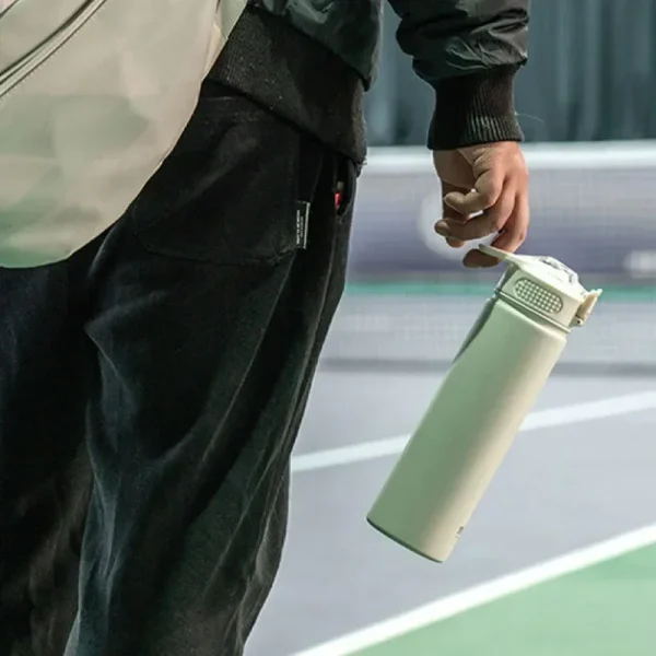 Tyeso 600ML/750ML Stainless Steel Thermos Bottles Car Insulated Cups with Straw Keeps Cold and Heat Portable Sport Thermal Mugs 6