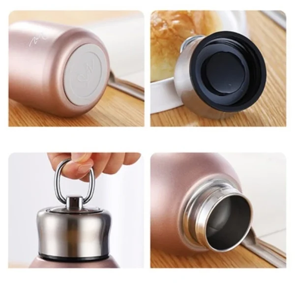 1Pc 300ML Fashion Mini Coffee Vacuum Flasks Lovely Stainless Steel Thermos Portable Travel Water Bottle With Lid Cups 6