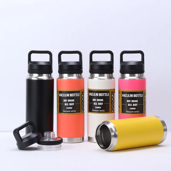 Large Capacity Stainless Steel Thermos Portable Vacuum Flask Insulated Tumbler with Handle Thermo Bottle 600/800/1100ml 2