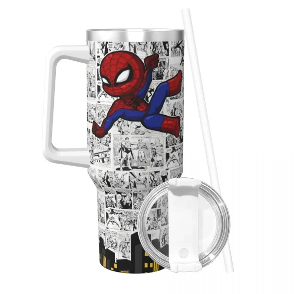Stainless Steel Tumbler Spider-Man Marvel Thermal Cups Heat Preservation Cold and Hot Mugs Cup Travel Custom Water Bottle 2