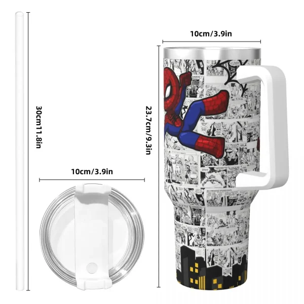 Stainless Steel Tumbler Spider-Man Marvel Thermal Cups Heat Preservation Cold and Hot Mugs Cup Travel Custom Water Bottle 4