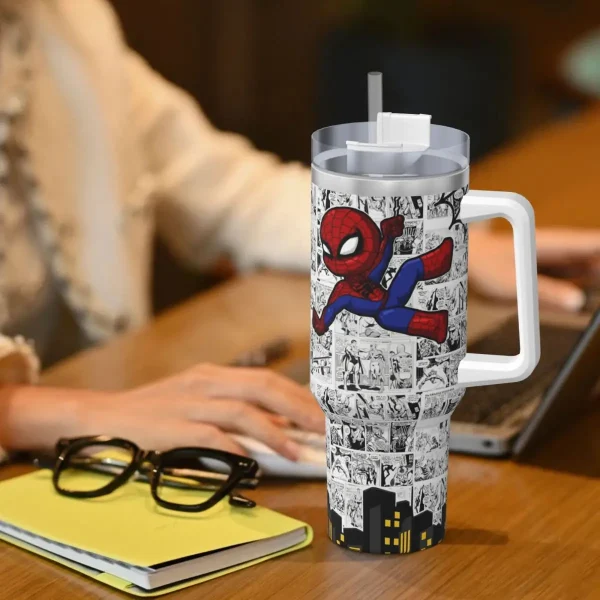 Stainless Steel Tumbler Spider-Man Marvel Thermal Cups Heat Preservation Cold and Hot Mugs Cup Travel Custom Water Bottle 6