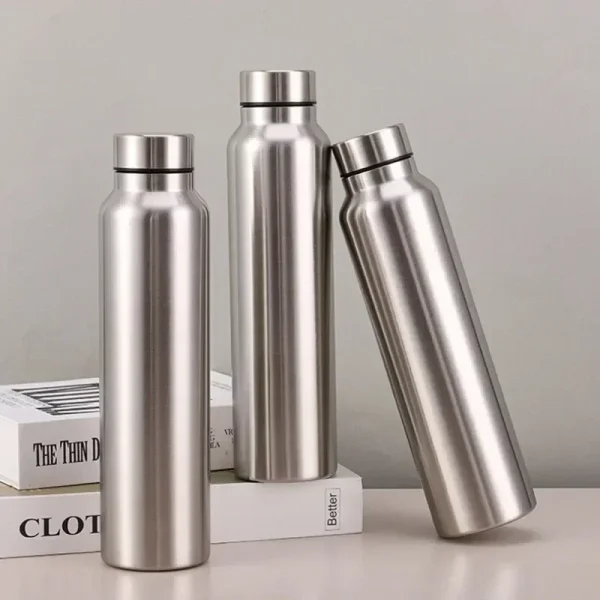 High Quality 1000ml Stainless Steel Sport Water Bottle Single-layer Rugged Water Cup Metal Flask Drinkware Camping Sports Gym 1