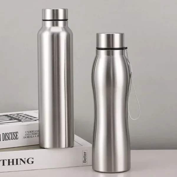 High Quality 1000ml Stainless Steel Sport Water Bottle Single-layer Rugged Water Cup Metal Flask Drinkware Camping Sports Gym 3