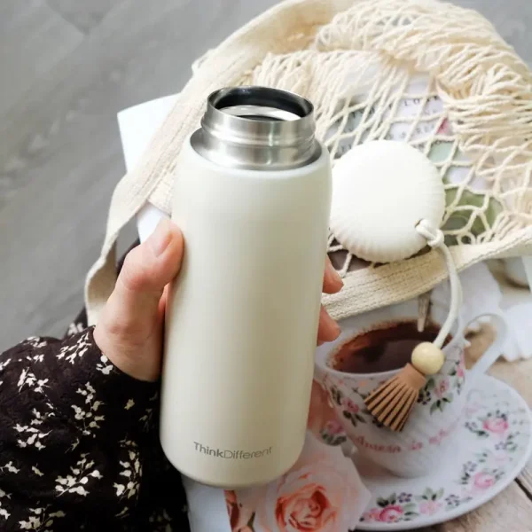 400ml/250ml Creative Thermos Mug With Rope Cute Portable Stainless Steel Vacuum Flask Girl Student Thermal Water Bottle Tumbler 2