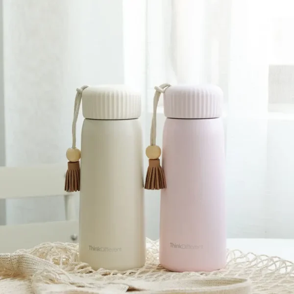 400ml/250ml Creative Thermos Mug With Rope Cute Portable Stainless Steel Vacuum Flask Girl Student Thermal Water Bottle Tumbler 3