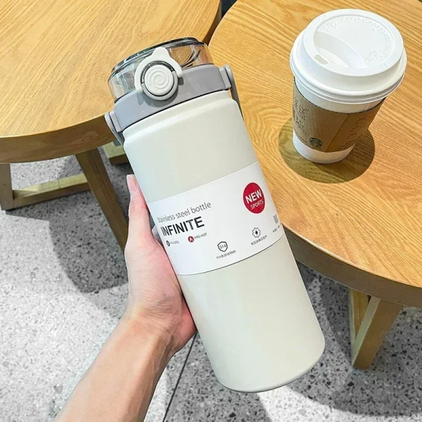 Hot 1.2L Large Capacity Thermo Bottle with Straw Stainless Steel Thermal Water Bottle Keep Cold and Thermos Cup Vacuum Flask 4