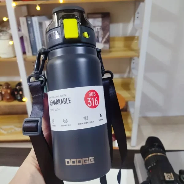 Dodge 600ml Tumbler with Straw Lid Insulated Cup Stainless Steel Large Capacity Car Water Cup Cold and Hot Water Kettle 4