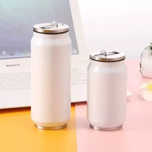 Ice American Coffee Cup Thermos Stainless Steel Sports Water Bottle Straw Cup Creative Cola Can Double-layer Vacuum Straw Cup 1
