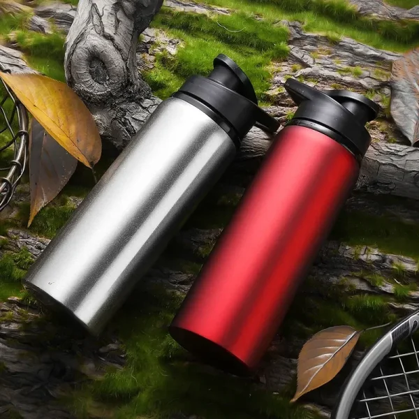 Portable Water Bottle Outdoor Sports Travel Cup Metal Drinking Bottle for Cycling Hiking Gym Leakproof Reusable Water Container 5