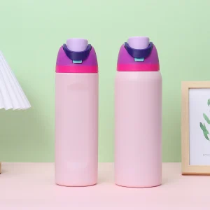 24oz  Insulated Stainless Steel Water Bottle With Straw Thermos Cup Vacuum Flasks Car Water Bottle For Sports Travel 1