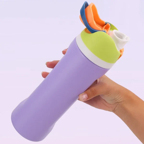 24oz  Insulated Stainless Steel Water Bottle With Straw Thermos Cup Vacuum Flasks Car Water Bottle For Sports Travel 3