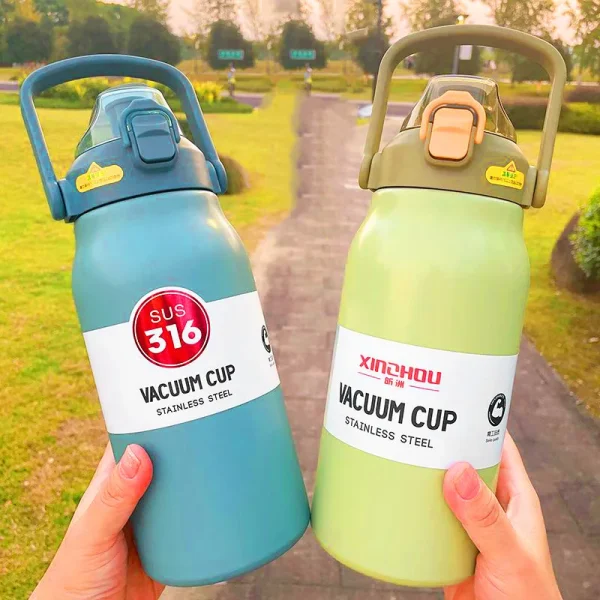 Stainless Steel Thermo Bottle Portable Thermal Mug 1500ML Large Capacity Thermos Water Bottle Tumbler Thermoses Outdoor Therma 2