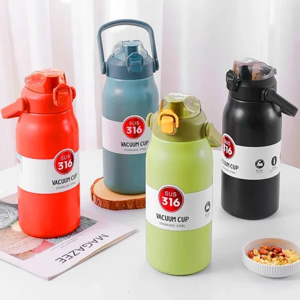 Stainless Steel Thermo Bottle Portable Thermal Mug 1500ML Large Capacity Thermos Water Bottle Tumbler Thermoses Outdoor Therma 3