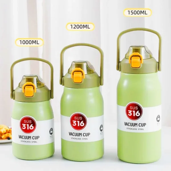 Stainless Steel Thermo Bottle Portable Thermal Mug 1500ML Large Capacity Thermos Water Bottle Tumbler Thermoses Outdoor Therma 4