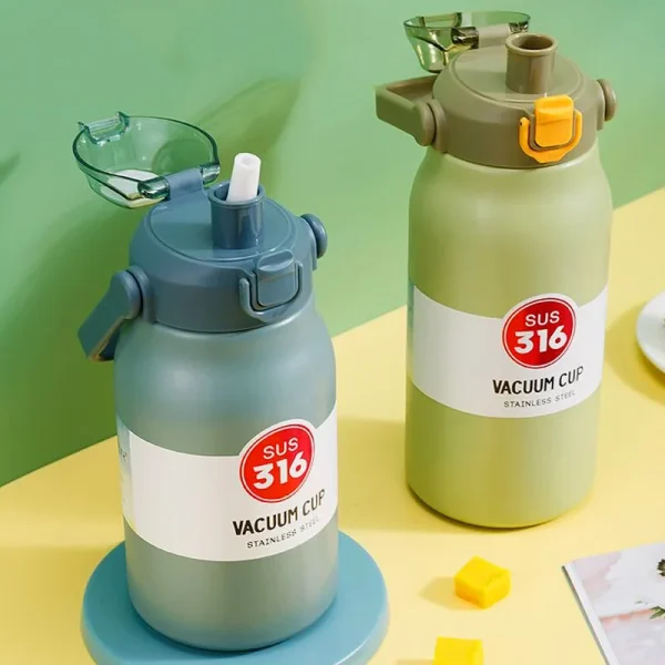 Stainless Steel Thermo Bottle Portable Thermal Mug 1500ML Large Capacity Thermos Water Bottle Tumbler Thermoses Outdoor Therma 6
