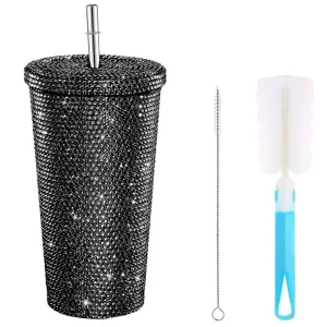 500ml/750ml Rhinestone Thermos Bottles Insulated Shining Glitter Coffee Cup Reusable Creative Stainless Steel Water Bottle Girl 1