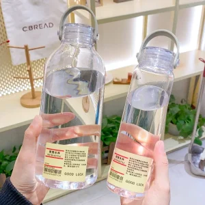 1 L large Water Bottle Plastic Clear Sport Drinking Bottle With Handle Portable Outdoor Tour Travel Cups Summer Drinkware 1