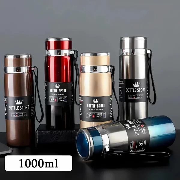 1L Thermal Water Bottle Keep Cold and Hot Water Bottle Thermos for Water Tea Coffee Vacuum Flasks Stainless Steel Thermos Bottle 2