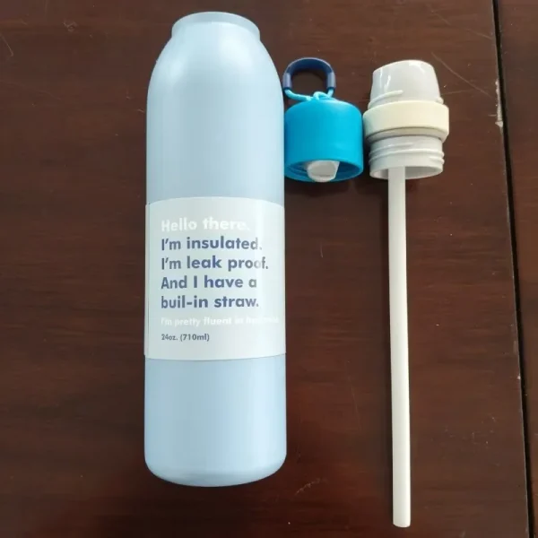 18/24oz Stainless Steel Insulated Bottle Macaron Color Series Large Capacity Sports Kettle Outdoor Portable Vacuum Flask Bottle 3