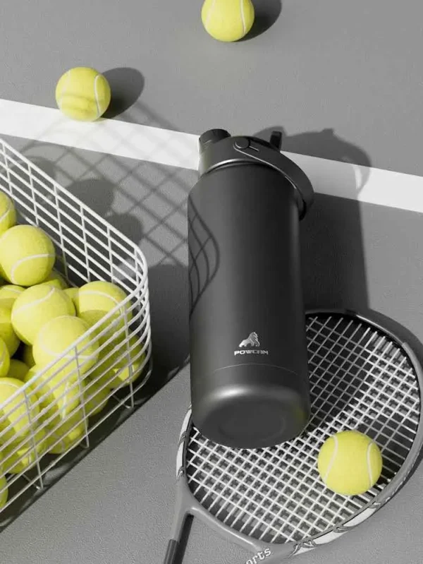 POWCAN 18oz Insulated Water Bottle With 2-In-1 Straw And Spout Lid, Keep Cold 24H, Leak-Proof, Double Wall Stainless Steel Water 6