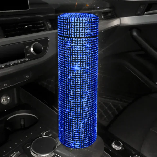 SCAONORCH 500ml Diamond Thermos Bottle Stainless Steel Water Bottle Bling Rhinestones Vacuum Flasks Coffee Cup Car Tumbler 5